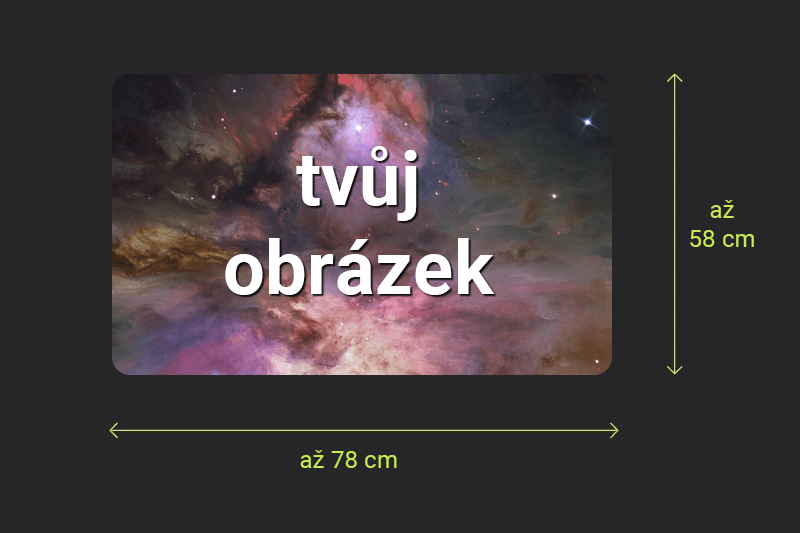 Playmat herní podložka s vlastním potiskem – vlastní rozměr do 78×58 cm