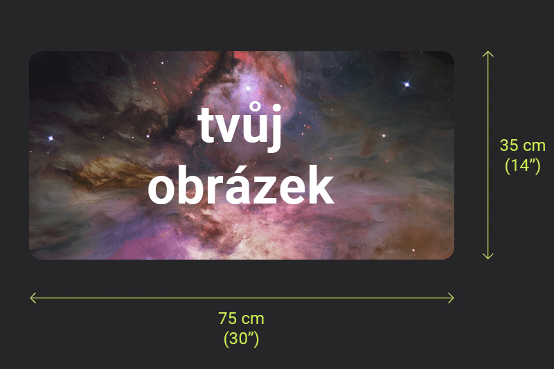 Herní podložka pod myš a klávesnici s vlastním potiskem – 75×35